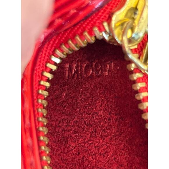 Louis Vuitton Rouge Epi Leather Mini Papillon Wristlet Bag 1996 France MI0976 - Picture 8 of 14